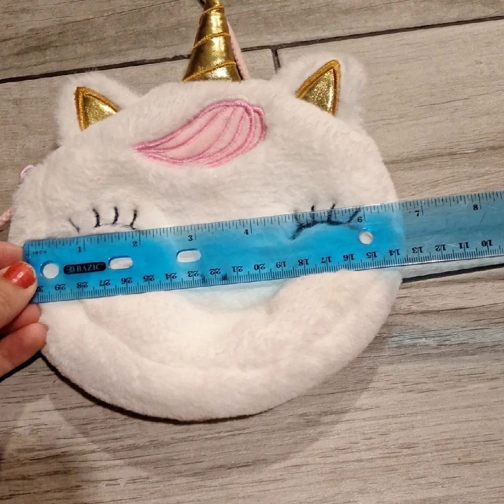 🦔Unicorn Plush Crossbody Bag - White and Pink🍓